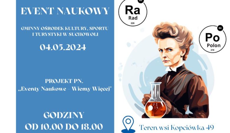 Event Naukowy w Suchowoli – 4 maja 2024