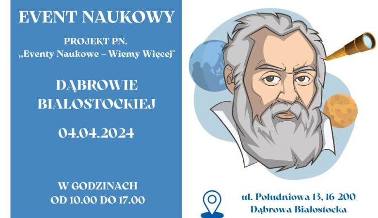 Zapowiedź wydarzenia naukowego w Dąbrowej Białostockiej