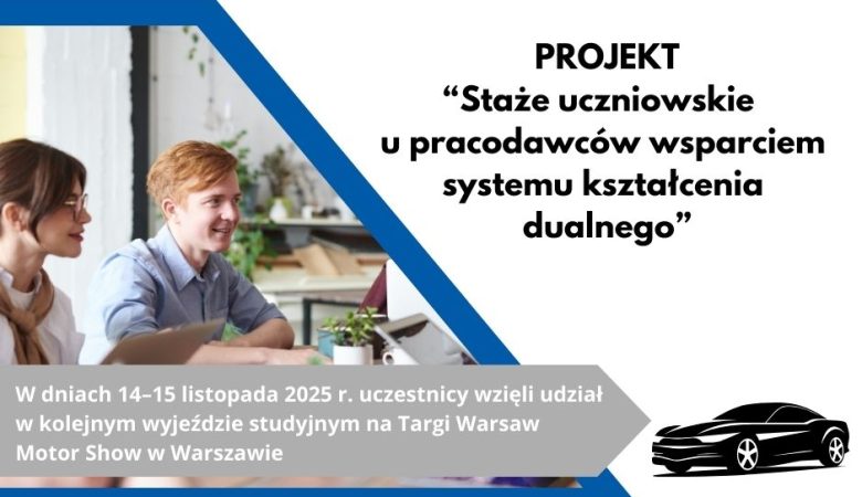 14–15 listopada 2025 r. odbył się kolejny wyjazd studyjny, w ramach którego uczestnicy wzięli udział w Targach Warsaw Motor Show w Warszawie.